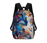 Sinyumoney Impresión 3D Tiger Bold And Majestic Mochilas escolares para niños, mochilas para niños, mochila grande de viaje, mochilas de día, Colored Owl Duo, 17"
