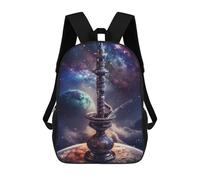 Sinyumoney Impresión 3D Tiger Bold And Majestic Mochilas escolares para niños, mochilas para niños, mochila grande de viaje, mochilas de día, Galaxy Shisha, 17"