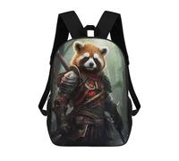 Sinyumoney Impresión 3D Tiger Bold And Majestic Mochilas escolares para niños, mochilas para niños, mochila grande de viaje, mochilas de día, Panda rojo, 17"