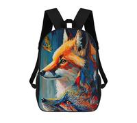Sinyumoney Impresión 3D Tiger Bold And Majestic Mochilas escolares para niños, mochilas para niños, mochila grande de viaje, mochilas de día, Fox Duo, 17"