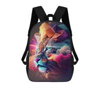 Sinyumoney Impresión 3D Tiger Bold And Majestic Mochilas escolares para niños, mochilas para niños, mochila grande de viaje, mochilas de día, Tiger In Smoke, 17"