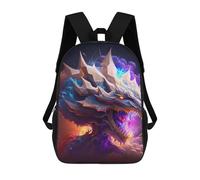 Sinyumoney Impresión 3D Tiger Bold And Majestic Mochilas escolares para niños, mochilas para niños, mochila grande de viaje, mochilas de día, Dragon In Smoke V2, 17"