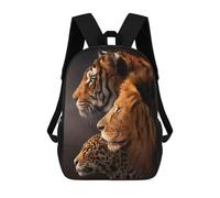 sinyumoney Impresión 3D Tiger, Lion, Leopard Mochilas Escolares Para Niños Mochilas Para Libros De Gran Capacidad Mochila De Viaje Mochilas De Día 17inch
