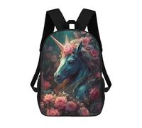 sinyumoney Impresión 3D Unicorn Enchanted Isle Mochilas Escolares Para Niños Mochilas Para Libros De Gran Capacidad Mochila De Viaje Mochilas De Día 17inch