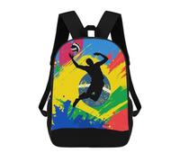 sinyumoney Impresión 3D Volleyball Player Silhouette Mochilas Escolares Para Niños Mochilas Para Libros De Gran Capacidad Mochila De Viaje Mochilas De Día 17inch