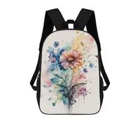 sinyumoney Impresión 3D Watercolor Floral Burst Mochilas Escolares Para Niños Mochilas Para Libros De Gran Capacidad Mochila De Viaje Mochilas De Día 17inch