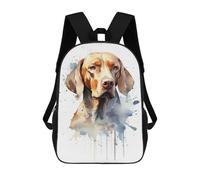 sinyumoney Impresión 3D Watercolor Plott Dog Mochilas Escolares Para Niños De 17 Pulgadas, Mochilas Para Libros Para Niños, Mochila De Gran Capacidad, Mochila De Viaje, Mochilas De Uso Diario
