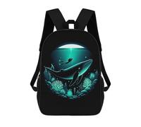 sinyumoney Impresión 3D Whale Scuba Diving Mochilas Escolares Para Niños Mochilas Para Libros De Gran Capacidad Mochila De Viaje Mochilas De Día 17inch
