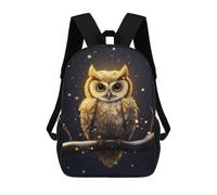 sinyumoney Impresión 3D Winter Night Owl Mochilas Escolares Para Niños De 17 Pulgadas, Mochilas Para Libros Para Niños, Mochila De Gran Capacidad, Mochila De Viaje, Mochilas De Uso Diario
