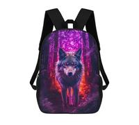 sinyumoney Impresión 3D Wolf Dark Forest Mochilas Escolares Para Niños De 17 Pulgadas, Mochilas Para Libros Para Niños, Mochila De Gran Capacidad, Mochila De Viaje, Mochilas De Uso Diario