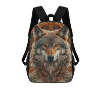 sinyumoney Impresión 3D Wolf Mandala Art Print Mochilas Escolares Para Niños De 17 Pulgadas, Mochilas Para Libros Para Niños, Mochila De Gran Capacidad, Mochila De Viaje, Mochilas De Uso Diario