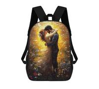 sinyumoney Impressionist Inspired The Kiss Mochila Infantil Para Niñas, Mochila Escolar 3D, Mochila Para Niños Pequeños, Mochila Informal De Día, Mochila Escolar De Moda 17inch
