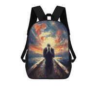 sinyumoney Impressionist Inspired The Scream Mochila Escolar Infantil Impresa En 3D Para Niños, Mochila De Viaje De Alta Capacidad, Bolsas Para Libros, Mochila Escolar Infantil 17inch