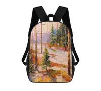 sinyumoney In Winter in The Forest Mochila Ligera Informal Para El Día A Día, Mochila Escolar Para El Campus, Actividades Al Aire Libre, Viajes Y Deportes 17inch