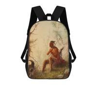 sinyumoney Indian Hunter Resting Mochila Escolar Resistente Al Agua, Mochila De Viaje, Bolsa Para Computadora Para La Escuela/trabajo/viajes 17inch