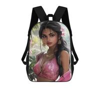 sinyumoney Indian Woman in Pink Sari Mochilas Para Niños Mochila Escolar Mochila Escolar Impresa En 3D Para Niños Estudiantes De Primaria Y Secundaria 17inch