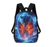 sinyumoney Infernal Winter - The Neon Bear Awakens Mochila Escolar Para Niñas Y Niños, Mochilas De Gran Capacidad, Mochilas Ligeras Para Niños Y Estudiantes 17inch
