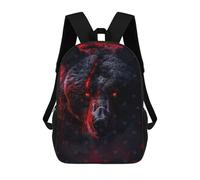 sinyumoney Inferno Eyes of The Bear Mochila Escolar Infantil, Mochilas Impresas En 3D, Mochilas Escolares De Moda Para Niños De Primaria Y Secundaria 17inch