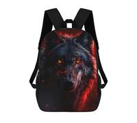 sinyumoney Inferno Eyes of The Wolf Mochila Con Bolsillo Mochilas Impresas En 3D, Mochilas De Viaje, Mochilas Para Libros, Mochila Escolar Para Niños 17inch