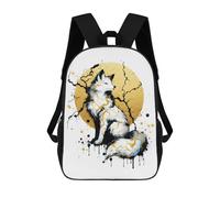 sinyumoney Ink Kitsune Mochila Escolar Secundaria Informal Para Viajes, Bolsos Escolares Para Adolescentes, Chicas, Chicos, Mujeres Y Hombres 17inch