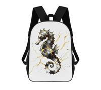 sinyumoney Ink Seahorses Mochilas Para Niños, Mochilas Escolares Personalizadas En 3D Para Niños Y Niñas, Mochilas Escolares Grandes, Mochilas Informales Para El Día A Día 17inch