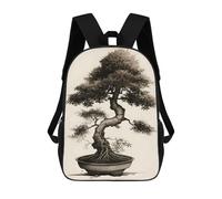 sinyumoney Ink Wash Bonsai Tree Mochila Para Niños, Adolescentes Y Estudiantes, Mochilas Para Niñas, Mochilas Para Niños Pequeños, Primaria Y Secundaria 17inch