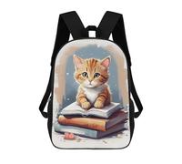 sinyumoney Intelectual Cat Mochilas De Moda Impresas En 3D 17inch Mochila Escolar Informal Para Niños De Primaria Y Secundaria