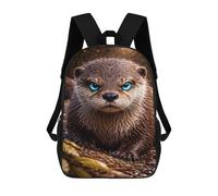sinyumoney Intense Otter Portrait with Blue Eyes Mochilas Infantiles Mochila Escolar Impresa En 3D Para Niños Mochilas De Viaje Bolsas Para Libros Para Niños 17inch Mochila Escolar
