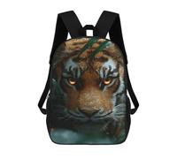 sinyumoney Intense Tiger Gaze in Jungle Mochila Escolar Grande Resistente Al Agua Para Portátil Para Niños/niñas/adolescentes 17inch