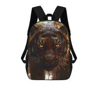 sinyumoney Intense Tiger Portrait with Glowing Eyes Mochila Escolar, Bolso De Negocios, Bolso Para Portátil Resistente Para Niños/niñas/adolescentes 17inch