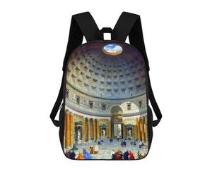 sinyumoney Interior of The Pantheon Mochila Escolar Resistente Al Agua - Perfecta Para Viajes, Trabajo Y Uso Diario 17inch