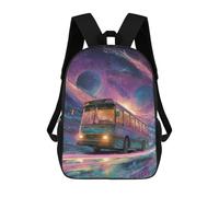 sinyumoney Interstellar Bus Journey Mochilas De 17 Pulgadas Para Niños, Mochilas Escolares Impresas En 3D Para Estudiantes De Primaria Y Secundaria, Para Niños Y Niñas.