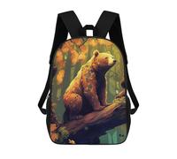 sinyumoney Into The Wild BearKing 2 Mochila De Peluche Con Dibujos Animados, Mochila 3D Para Niños, Bolsa Escolar, Idea De Regalo De Cumpleaños Para Niños Y Niñas 17inch