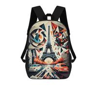 Sinyumoney Into The Wild BearKing 2 Mochila Escolar, Mochila Profesional, Mochila Impermeable Para Campus, Viajes Y Deportes Al Aire Libre, París Eiffel Tower 1, 17"