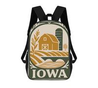 sinyumoney Iowa Farm Scene Illustration Mochilas Infantiles Mochila Escolar Impresa En 3D Para Niños Mochilas De Viaje Bolsas Para Libros Para Niños 17inch Mochila Escolar