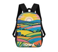 sinyumoney Iowa in Vivid Colors Mochila Escolar Grande Resistente Al Agua Para Portátil Para Adolescentes, Niñas, Niños, Mujeres Y Hombres 17inch