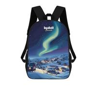 sinyumoney Iqaluit Aurora Borealis Mochila Infantil, Mochila Escolar Para Niños Y Adolescentes, Mochila De Viaje, Mochila Escolar, Mochila Para Libros 17inch