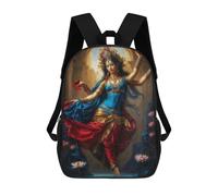 Sinyumoney Irish Setter Under Moonlight 3D mochila escolar impresa para niños y niñas, mochila portátil para niños, estudiantes/adultos, Indian Goddess Lakshmi Painting, 17"
