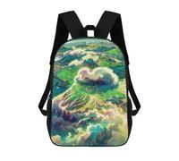 sinyumoney Island Above The Clouds Mochilas Impresas En 3D Para Niños, Mochila Escolar, Mochila De Moda Para Niños De Primaria Y Secundaria 17inch