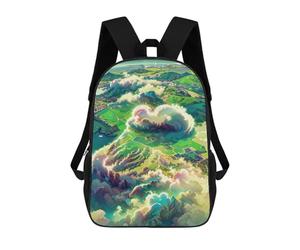 sinyumoney Island Above The Clouds Mochilas Impresas En 3D Para Niños, Mochila Escolar, Mochila De Moda Para Niños De Primaria Y Secundaria 17inch