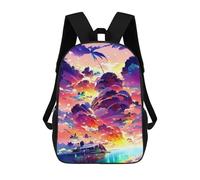 sinyumoney Island of Dreams -9 Mochila Escolar Infantil Estampada Para Adultos Y Niños, Mochila De Viaje Para El Día A Día 17inch