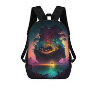 sinyumoney Island of Lights -1 Mochila Escolar Para Niños Mochila Escolar Impresa En 3D Mochila Escolar De Moda Para Niños De Primaria Y Secundaria 17inch
