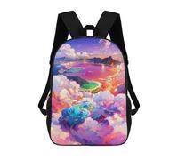 sinyumoney Island Paradise Beyond The Clouds Mochila Escolar Para Niños De 17 Pulgadas, Mochila Informal De Viaje Para Niños Y Niñas, Mochila De Gran Capacidad Para El Día A Día 17inch