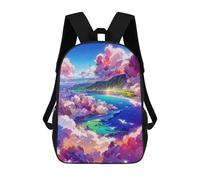sinyumoney Island Paradise Skyview -2 Mochila Escolar Infantil Estampada Para Adultos Y Niños, Mochila De Viaje Para El Día A Día 17inch