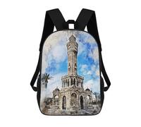 sinyumoney Izmir in Watercolor Mochila Escolar Infantil Impresa En 3D 17inch Mochilas Escolares Para Niños, Estilo Casual Y Moderno, Mochilas De Viaje De Alta Capacidad
