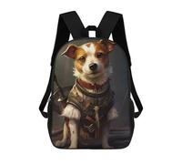 sinyumoney Jack Russell Dog Viking Mochilas Impresas En 3D 17inch Mochila Escolar Infantil Para Exteriores, Mochila Informal De Día, Bolsas De Viaje Informales Para Estudiantes De Secundaria