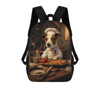 sinyumoney Jack Russell Terrier Chef Mochilas Para Niños Mochila Escolar Mochila Escolar Impresa En 3D Para Niños Estudiantes De Primaria Y Secundaria 17inch