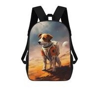 sinyumoney Jack Russell Terrier Mars Mochila Escolar Para Niños, Mochila Escolar De Gran Capacidad Para Niños, Mochila Escolar 3D, Regalos Para Niños 17inch