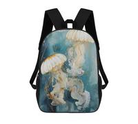 sinyumoney Jade Jellyfish Mochila Escolar Para Niñas Y Niños, Mochilas De Gran Capacidad, Mochilas Ligeras Para Niños Y Estudiantes 17inch