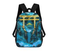 sinyumoney Jade Mountain Torii Gate Mochilas Impresas En 3D 17inch Mochila Escolar Infantil Para Exteriores, Mochila Informal De Día, Bolsas De Viaje Informales Para Estudiantes De Secundaria
